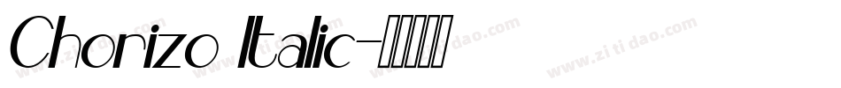 Chorizo Italic字体转换